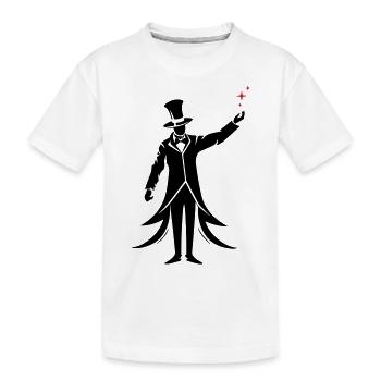 magicien silhouette sorcier - T-shirt bio Premium Enfant - blanc - Devant
