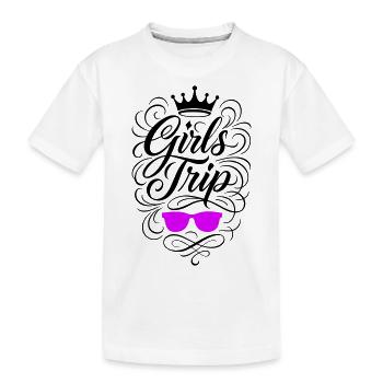 Girls Trip Holiday Travel Girls - Kids' Premium Organic T-Shirt - white - Front