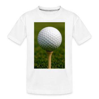 Sport - Golfball - Kinder Premium Bio T-Shirt - Weiß - Vorne
