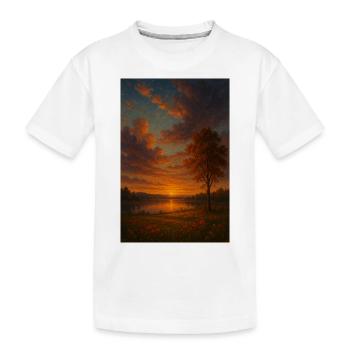 Sunset - Kids' Premium Organic T-Shirt - white - Front