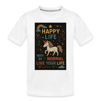 Why be normal - unicorn - Kids' Premium Organic T-Shirt - white - Front