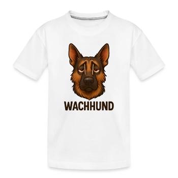 Wachhund Schaeferhund - Kinder Premium Bio T-Shirt - Weiß - Vorne