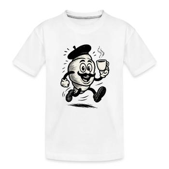 Französisches Croissant - Kinder Premium Bio T-Shirt - Weiß - Vorne