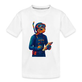 WPAP Polygon Stil Tiere - Meeresbiologin - Kinder Premium Bio T-Shirt - Weiß - Vorne