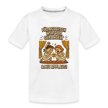 Théâtre de querelles à valeur pédagogique - T-shirt bio Premium Enfant - blanc - Devant