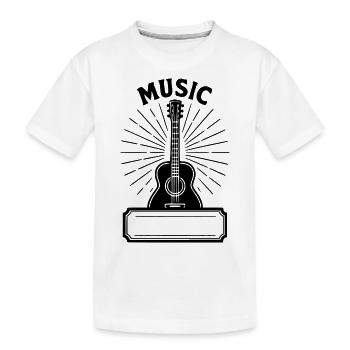 Music - Last name - Kids' Premium Organic T-Shirt - white - Front