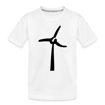 Windmill, éolienne, Windrad - Kinder Premium Bio T-Shirt - Weiß - Vorne