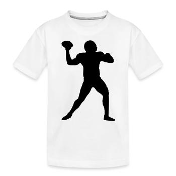 Football Footballspieler Quarterback - Kinder Premium Bio T-Shirt - Weiß - Vorne