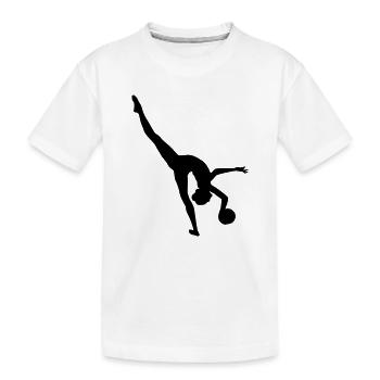 Gymnastik - Kinder Premium Bio T-Shirt - Weiß - Vorne