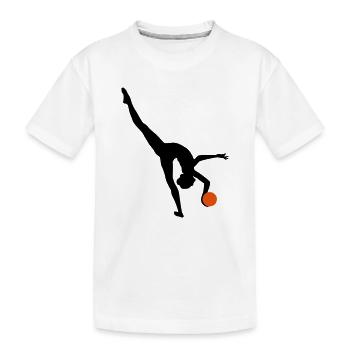 Gymnastik - Kinder Premium Bio T-Shirt - Weiß - Vorne