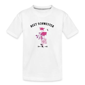 betterave soeur humour jardinage fleurs plantes bio - T-shirt bio Premium Enfant - blanc - Devant