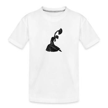 Danse flamenco / danse flamenco en noir - T-shirt bio Premium Enfant - blanc - Devant