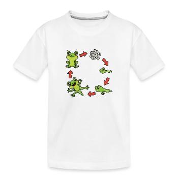 Wissenschaft Biologie Frosch - Kinder Premium Bio T-Shirt - Weiß - Vorne