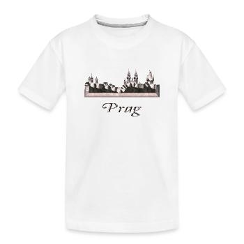 Prag - Kinder Premium Bio T-Shirt - Weiß - Vorne