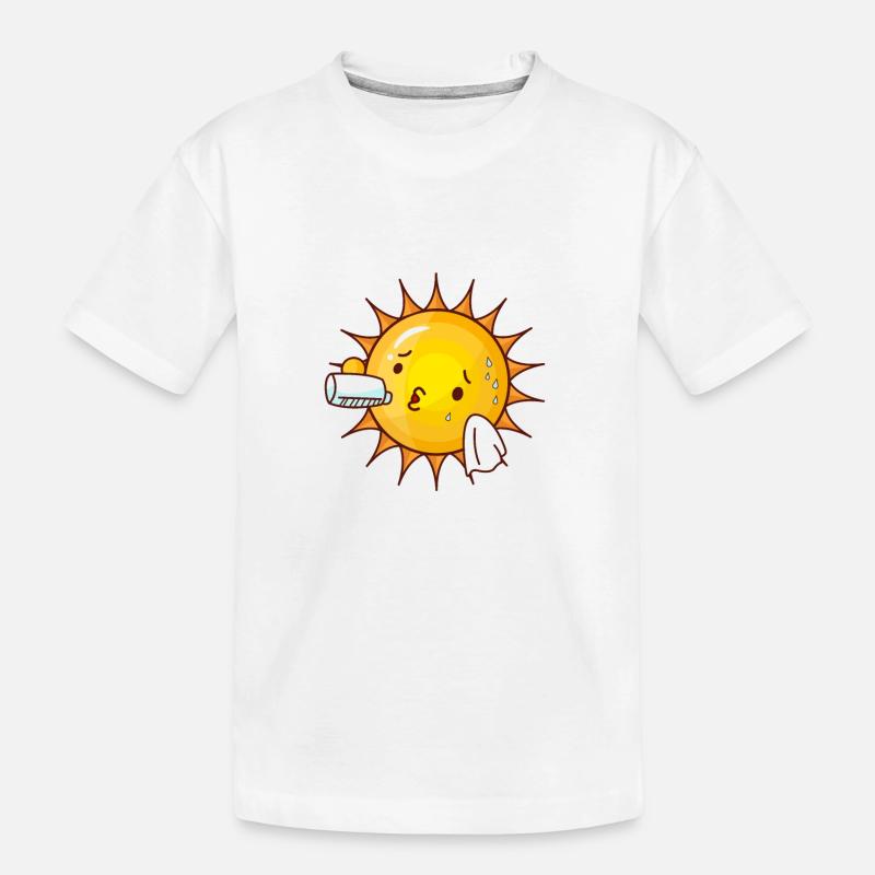 Sonne - Kinder Premium Bio T-Shirt - Weiß
