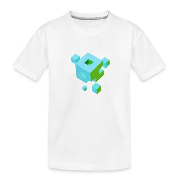 würfel pixel 3d nerd game mind craft Rubix Zauber  - T-shirt bio Premium Enfant - blanc - Devant