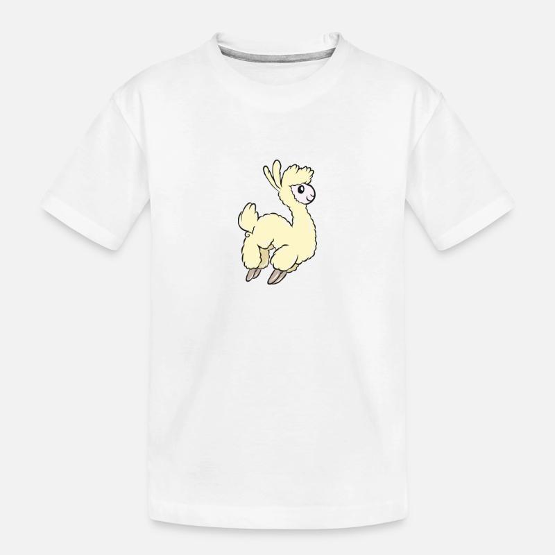 Lama - Kinder Premium Bio T-Shirt - Weiß