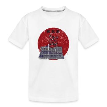 Vintage Japon Synthétiseur Chat Synthétiseur Analogique Rétro - T-shirt bio Premium Enfant - blanc - Devant