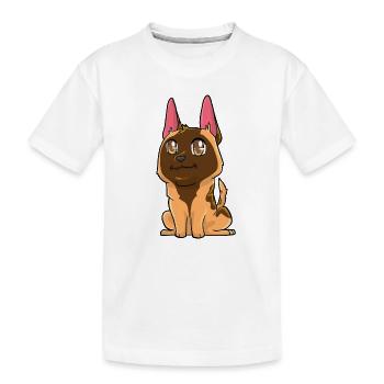 Malinois - Kinder Premium Bio T-Shirt - Weiß - Vorne