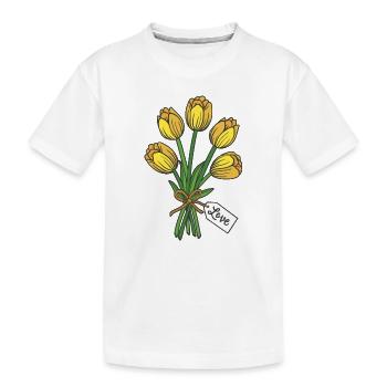 Tulipes - T-shirt bio Premium Enfant - blanc - Devant