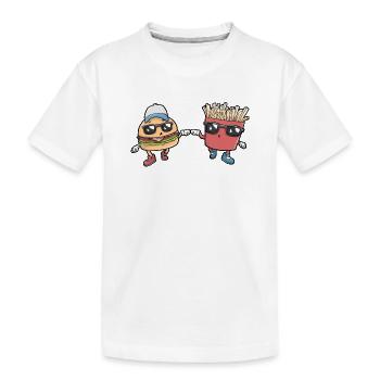 Burgers et frites - T-shirt bio Premium Enfant - blanc - Devant