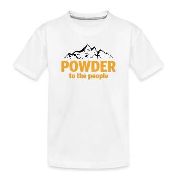 Powder To The People - Kids' Premium Organic T-Shirt - white - Front