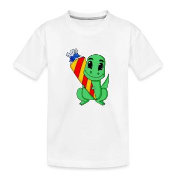 Education dinosaure 1 classe - T-shirt bio Premium Enfant - blanc - Devant
