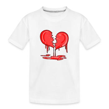 Cœur brisé - T-shirt bio Premium Enfant - blanc - Devant