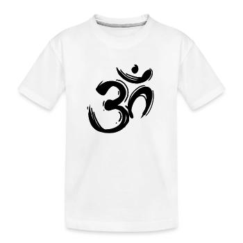 Om signe noir - T-shirt bio Premium Enfant - blanc - Devant