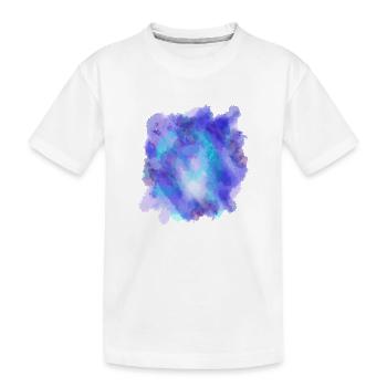 Aquarell malerei Meeresblau - Kinder Premium Bio T-Shirt - Weiß - Vorne