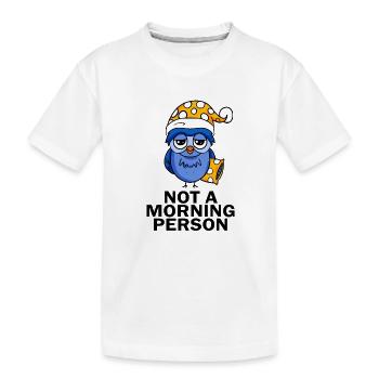Le lève-tôt Hibou Dormir - T-shirt bio Premium Enfant - blanc - Devant