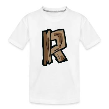 Lettre bois de R lettre lettres de bois - T-shirt bio Premium Enfant - blanc - Devant