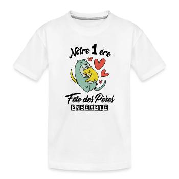 Body bébé meilleur papa première fête des pères - T-shirt bio Premium Enfant - blanc - Devant
