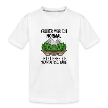 Berg Berge Wandern - Kinder Premium Bio T-Shirt - Weiß - Vorne