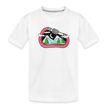 Karabiner Berg Berge Bergsteiger Geschenk - Kinder Premium Bio T-Shirt - Weiß - Vorne