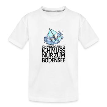 Bodensee - Kinder Premium Bio T-Shirt - Weiß - Vorne