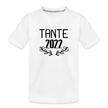 Tante 2022 - Tante werden - Kinder Premium Bio T-Shirt - Weiß - Vorne