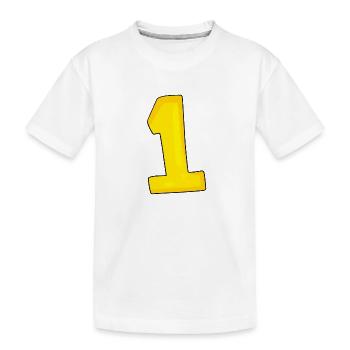 1 jaune - T-shirt bio Premium Enfant - blanc - Devant