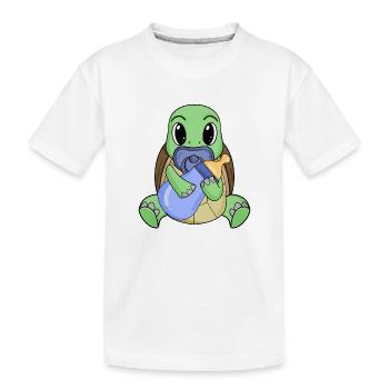 Bébé Tortue - T-shirt bio Premium Enfant - blanc - Devant