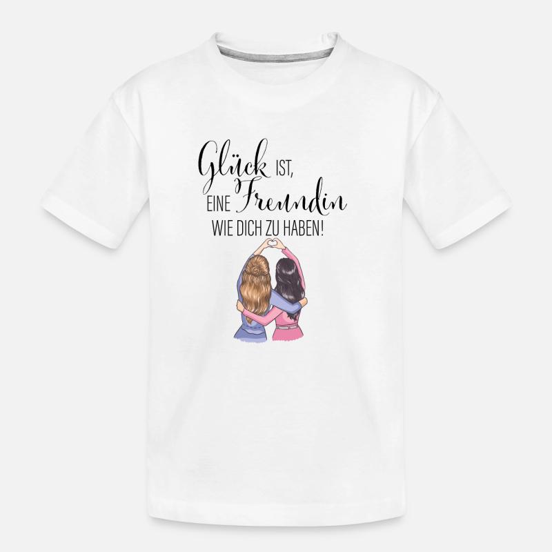Beste Freundin Glück Geburtstag Geschenk Schwester - Kinder Premium Bio T-Shirt - Weiß