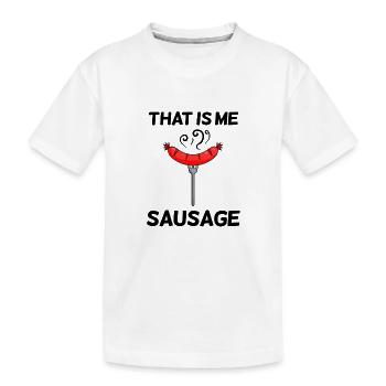 Wurst Spruch lustig - Kinder Premium Bio T-Shirt - Weiß - Vorne