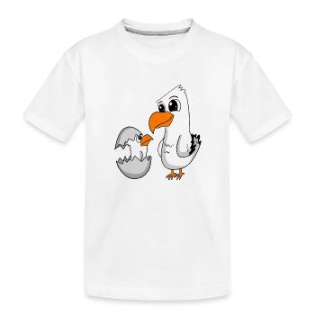 Mouette avec bébé Mouette - T-shirt bio Premium Enfant - blanc - Devant