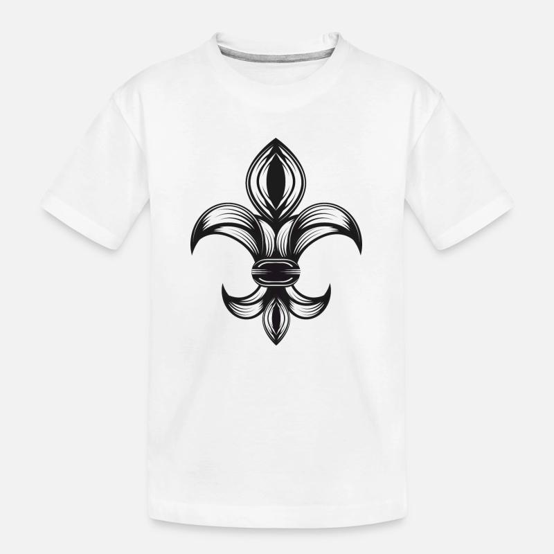 iris stylisé - Fleur-de-Lys - T-shirt bio Premium Enfant - blanc