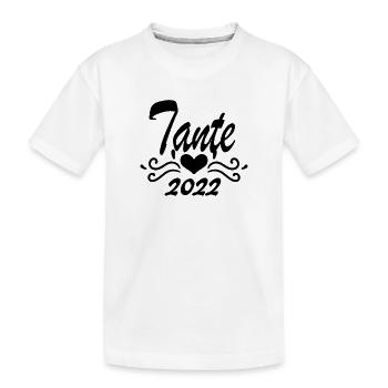 Tante 2022 - Werdende Tante - Tante werden - Kinder Premium Bio T-Shirt - Weiß - Vorne