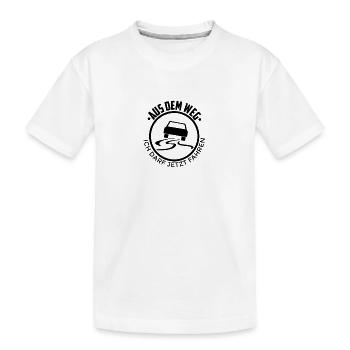 Führerschein bestanden Aus dem Weg - Kinder Premium Bio T-Shirt - Weiß - Vorne