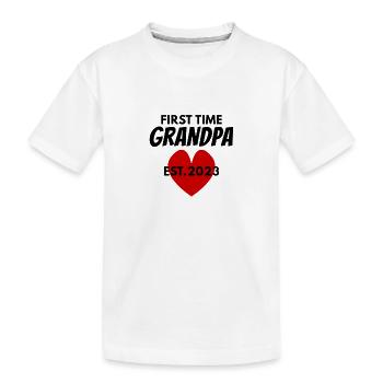 Grandpa 2023 - Expectant Grandpa - Kids' Premium Organic T-Shirt - white - Front