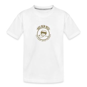 Führerschein bestanden Aus dem Weg - Kinder Premium Bio T-Shirt - Weiß - Vorne