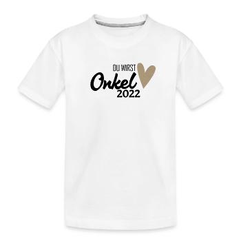 Onkel 2022 - Onkel werden - Kinder Premium Bio T-Shirt - Weiß - Vorne