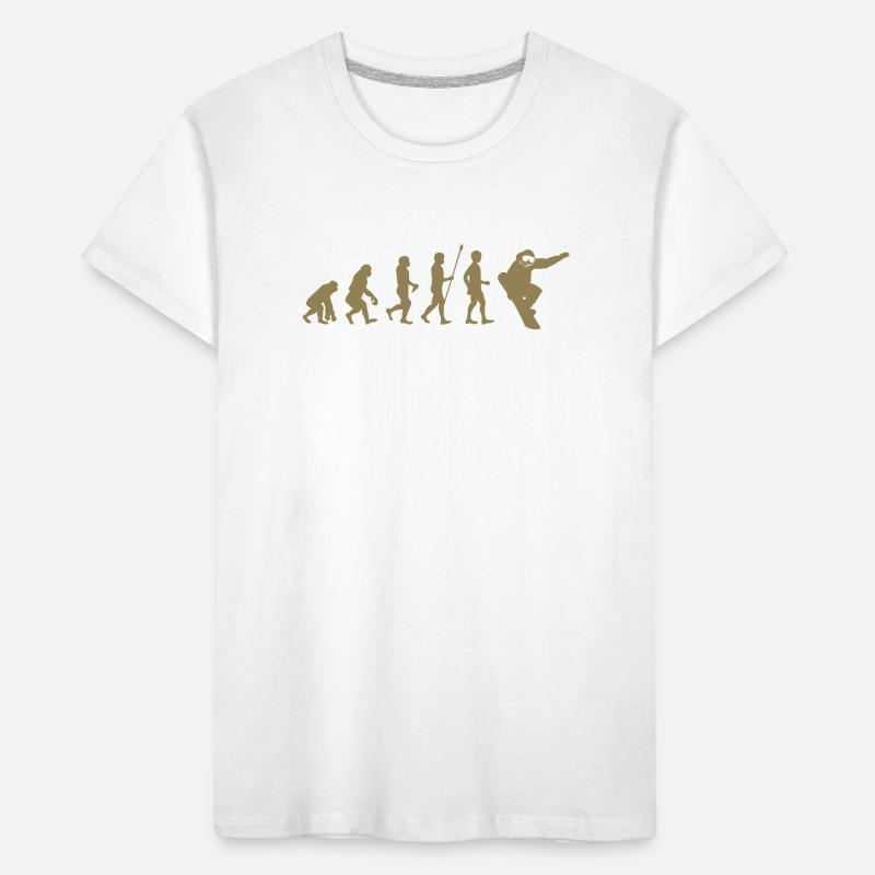 Snowboarder Evolution Geschenkidee Kinder Premium Bio T-Shirt