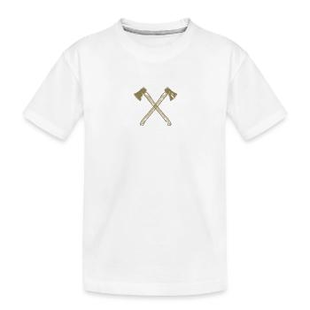 Axt gekreuzte Äxte - Kinder Premium Bio T-Shirt - Weiß - Vorne
